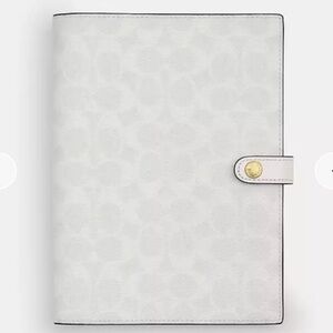 Coach white canvas notebook brand new original packaging